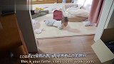 小娃娃满房间爬着找爸爸，一个小脑袋探进来，宝爸顿时笑弯了腰