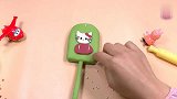 彩泥手工培乐多冰棒制作完成四