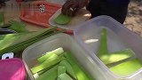 印度街头有名的芦荟汁，简单干净又美味，刮芦荟那段也太舒服了