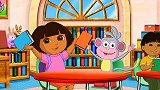 爱探险的朵拉：朵拉爱读书，在故事里得到成长，好棒的小姑娘