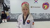 韩国超强跆拳道社！你能挡住妹子几下踢技