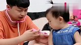暖宝不能吃糖了，虎爹都给我打针了，真虎