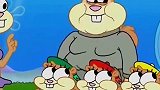 海绵宝宝：海绵宝宝和三只可爱小松鼠一起玩游戏好可爱！