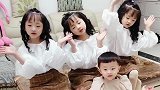 四只招财猫，三个闺女一个儿子，这妈妈算不算人生赢家