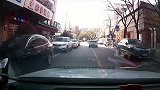 行车记录仪十字路口还敢如此任性开车，女司机真是实力作死