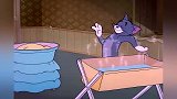 猫和老鼠：黑猫当着汤姆面偷食物，杰瑞出手相救，黑猫空手而归