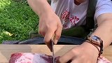 小俩口山间做五花肉，色香味俱全，肥肉不腻！