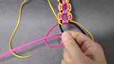 一分钟学会桃花结，粗绳示范更清楚，教程简单易懂，手工激励月