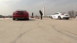 奥迪TTS对特斯拉MODELS，油车对电车，谁更快？