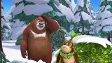 熊出没：光头强扮成雪怪吓唬熊大，真可恶