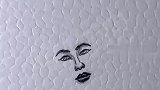 美术生水滴作画，纸上平平无奇的五官，瞬间变得惊艳无比