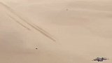 美国环球霸王C17运输机在沙漠降落