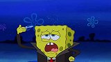 海绵宝宝：海绵宝宝身穿黑衣，满头大汗，是遇到了什么事