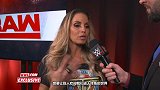 WWE-18年-RAW第1318期后台采访 翠什已经迫不及待想要教训布里斯了-花絮