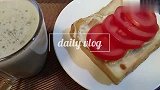 一人食vlog，黑豆浆加吐司面包，懒人减脂早餐