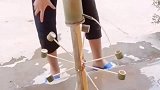中国人从来不缺智慧，一根小小的竹竿，就能制作出实用的流水装置