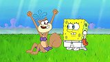 海绵宝宝：海绵宝宝手拿相机，给珊迪拍照，好像摄影师