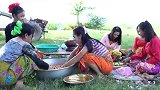 六姐妹户外烤全鸡，皮脆肉嫩，感觉根本不够吃