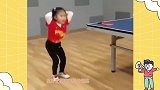 王楠女儿不畏辛苦咬牙完成训练，手拿球拍瞬间切换成战斗模式