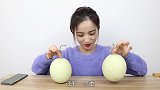 试吃来自海南的玉菇甜瓜，三块钱一斤，口感倍棒！