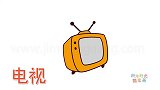 生活简笔画大全，画卡通电视简笔画