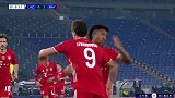 第9分钟拜仁慕尼黑球员莱万多夫斯基进球 拉齐奥0-1拜仁慕尼黑