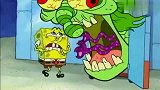 海绵宝宝被吓习惯了，都不害怕鬼了，看着好搞笑啊！