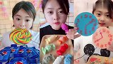 美女直播吃彩色棒棒糖，彩色钟表巧克力，是我向往的生活