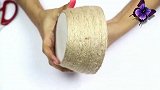 创意DIY，教你用塑料碗和麻绳制作好看的迷你提篮