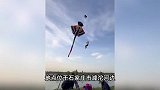 石家庄百米高空风筝带人飞天！竟只是为捡风筝，现场视频惊呆网友