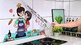 厨房油污难清理，不如试试这个贴纸，好看又实用好物厨房