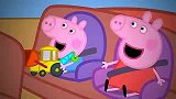 儿童早教动漫：佩奇和乔治喜欢看公牛先生挖路