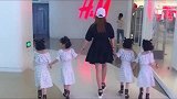 这妈妈真是带厉害了，一胎就生了四个女儿，每次出门都太拉风了
