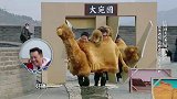 在长城上赛“骆驼”，杨迪一驼当先冲锋在前，冲啊