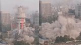 河南汝州地标联通大楼爆破拆除 5秒倒下堪比大片