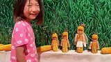 女孩用玉米，做出了将军和将士