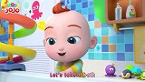 启蒙教育 3D动画小男孩和可爱的海洋玩具一起洗澡好开心！儿歌