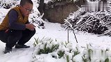 甘肃天水春天一场大雪，天宇跑出来赶紧看，家里的雪花白面馍真香