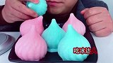 吃红蓝奶冰包子,听酥酥的声音与喝水声!
