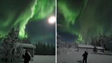 芬兰滑雪者捕捉到壮观的北极光 超现实场景似科幻小说