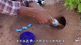 小伙发现神秘地洞，曼妥思可乐一通猛灌，结果收获很惊喜！