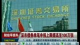 深市债券单笔申报上限提高至100万张