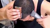 男友为省钱，直接用剃须刀剃头发，这造型也是没谁了！