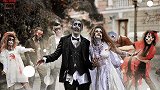 美国夫妇真会玩，打扮成“僵尸”举行婚礼！网友：胆小的别参加了