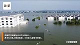 前线航拍：八百里皖江第一关宿松县洪灾，泗洲村口牌楼仅剩门头