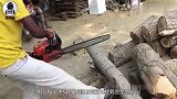 大爷发明“锯木”神器，一天能锯20吨木头，30元就能造一个！