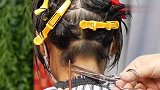 阿姨头发花白不喜欢留长发，习惯了这种长度的短发，不染也很美