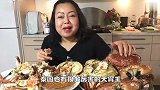 泰国网红大妈直播吃顶级鱼子酱，搭配一份生鱼片，网友太土豪了