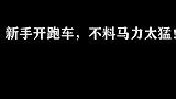 新手开跑车上路，不料马力太猛，一脚油门瞬间没忍住想笑