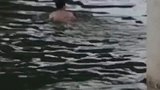男子解救不慎落水的女子，看到消防员赶来后默默离开